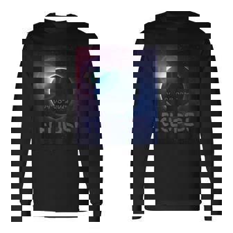 皆既日食 2024 長袖Tシャツ - Kawaiitshirt