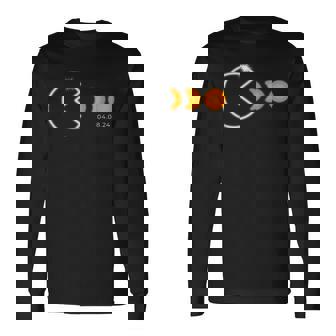 皆既日食 2024年4月8日 ファニーフェーズ トータリティ 長袖Tシャツ - Kawaiitshirt