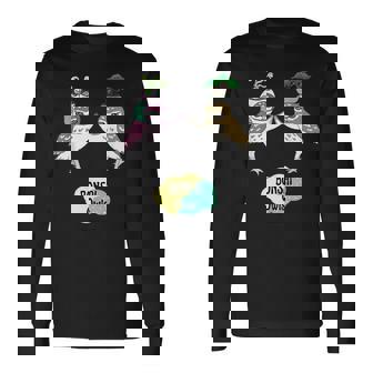 盆栽フクロウと宇宙盆栽フクロウ 長袖Tシャツ - Kawaiitshirt