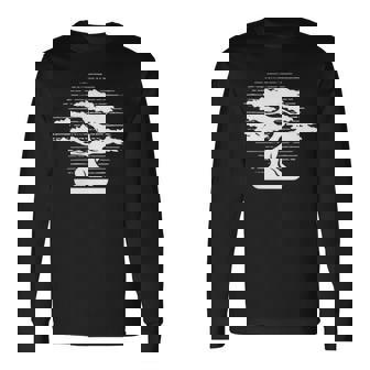 盆栽ロゴエンブレム 盆栽ポット ペンジン 屋内盆栽盆栽 長袖Tシャツ - Kawaiitshirt