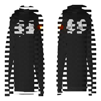 目玉焼きおっぱいビキニ卵おかしいハロウィンコスチューム 長袖Tシャツ - Kawaiitshirt