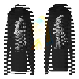 真珠の耳飾りのウサギ 長袖Tシャツ - Kawaiitshirt