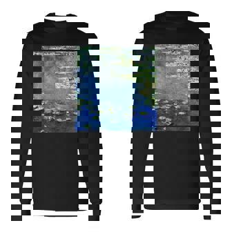 睡蓮の絵 長袖Tシャツ - Kawaiitshirt