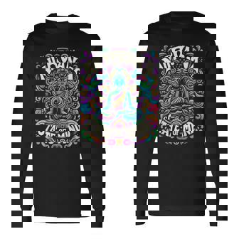 瞑想 Nirvanatate Of Mind ファニーグラフィックtシャツ 長袖Tシャツ - Kawaiitshirt