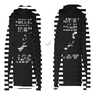 石垣島 日本 ヴィンテージ 日本 国旗 地図 デザイン 長袖Tシャツ - Kawaiitshirt