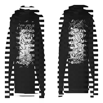 神だけが私を裁くことができるローライダーアートチカーノカルチャー 長袖Tシャツ - Kawaiitshirt