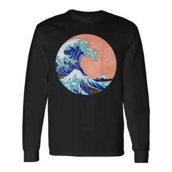 神奈川の偉大な波 日本製 長袖Tシャツ - Kawaiitshirt