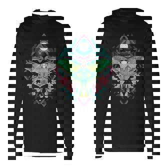 神秘的なルナモスムーンフローラルボーホーネイチャースピリットデザイン。 長袖Tシャツ - Kawaiitshirt