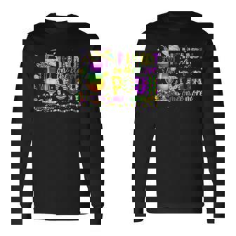 私が床にいないなら、マルディグラ（2025）をもう一杯注いでください 長袖Tシャツ - Kawaiitshirt