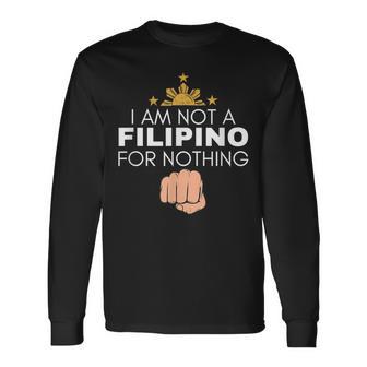 私はフィリピン人ではありません ドゥテルテ Dds ピノイ プライド クール 長袖Tシャツ - Kawaiitshirt