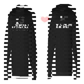 私はベトナムが大好きです、私はベトナムを心から愛しています 長袖Tシャツ - Kawaiitshirt