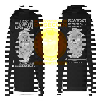 私は面白い暗号通貨のユーモアの前にドージコインに投資しました 長袖Tシャツ - Kawaiitshirt