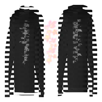 秋の紅葉のつる 長袖Tシャツ - Kawaiitshirt