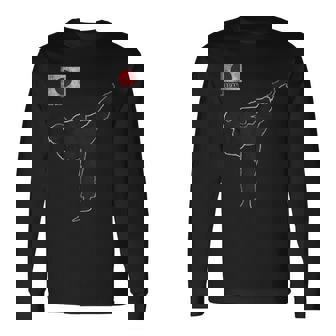 空手日本代表スポーツ 完全格闘技コンタクト 長袖Tシャツ - Kawaiitshirt