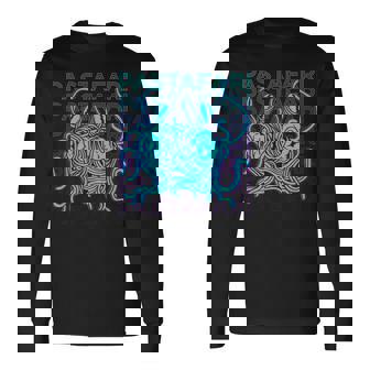 空飛ぶスパゲッティ モンスター パスタファリ パスタファリズム Fsm レトロ 長袖Tシャツ - Kawaiitshirt