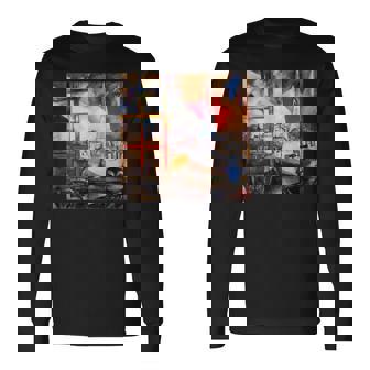 窓を通るパリ マルク・シャガール 長袖Tシャツ - Kawaiitshirt