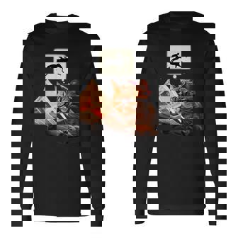 競馬 猫 ネコ 面白いtシャツ 馬tシャツ ウマ レース 馬 乗馬 メンズ おもしろグッズ ネタ 大人 男性 長袖Tシャツ - Kawaiitshirt