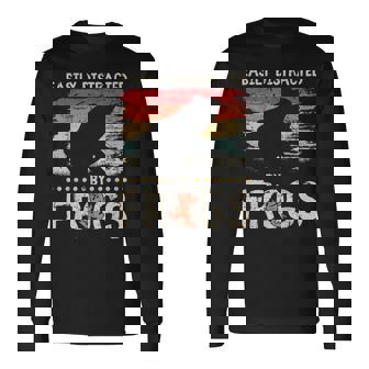 簡単に気を散らせるカエルのヴィンテージなカエル愛好家。 長袖Tシャツ - Kawaiitshirt