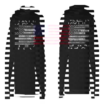 米国製 星条旗 星条旗 カラー 長袖Tシャツ - Kawaiitshirt