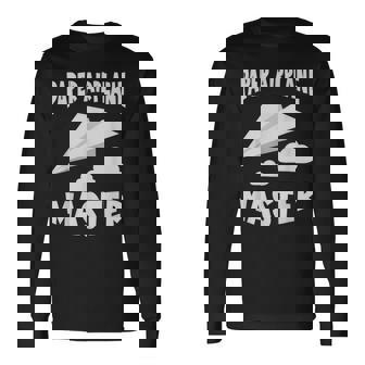 紙飛行機 マスター紙飛行機 航空機 長袖Tシャツ - Kawaiitshirt