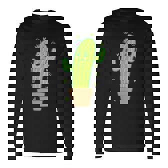 素敵なムードのサボテン 長袖Tシャツ - Kawaiitshirt