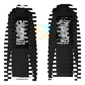 素敵な夏の言っているビーチモチーフ 長袖Tシャツ - Kawaiitshirt