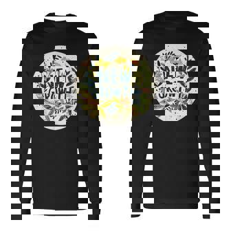 素敵な黄色い花と春の植物のための新しい成長スピーチ 長袖Tシャツ - Kawaiitshirt