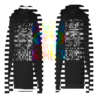 絞り染め 学校教師の夏最終日 長袖Tシャツ - Kawaiitshirt