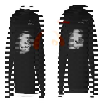 絵文字しかめっ面の怒った犬の顔 長袖Tシャツ - Kawaiitshirt