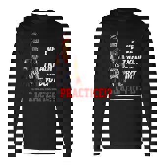 練習について話しています面白いアイバーソンその答え 長袖Tシャツ - Kawaiitshirt