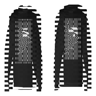 美しいサマーファッション ミニマリスト 抽象アート 幾何学模様 長袖Tシャツ - Kawaiitshirt