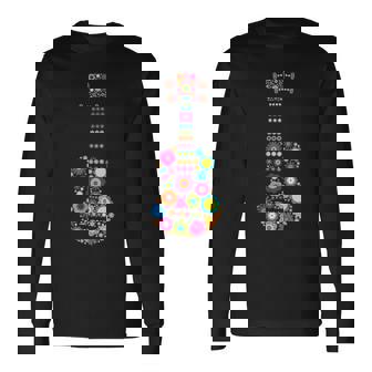 美しい花の4弦ウクレレ楽器 長袖Tシャツ - Kawaiitshirt