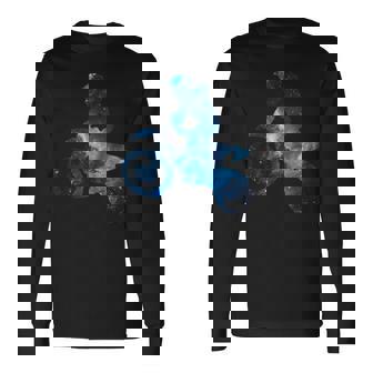 美的シルエット星宇宙スタントアートギャラクシーモトクロス 長袖Tシャツ - Kawaiitshirt