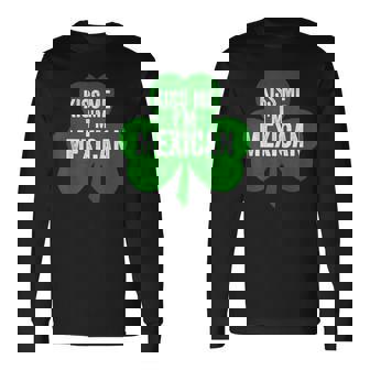 聖パトリックデー 面白いギフト Kiss Me I'm Mexican 長袖Tシャツ - Kawaiitshirt