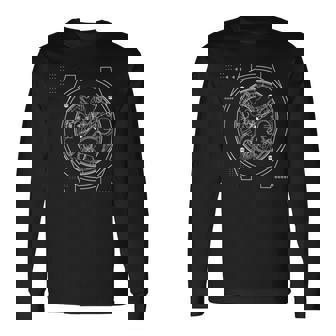 腕時計 ホロスコープ腕時計 スケルトン腕時計 高級腕時計 長袖Tシャツ - Kawaiitshirt