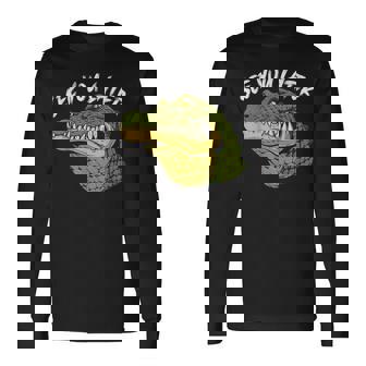 自分らしく生きるか、ワニになるか クロコダイルの言葉 長袖Tシャツ - Kawaiitshirt