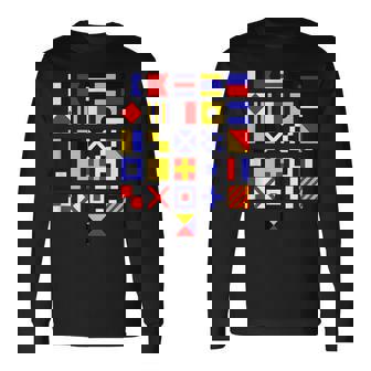 航海旗 アルファベット 国際海上信号旗 長袖Tシャツ - Kawaiitshirt