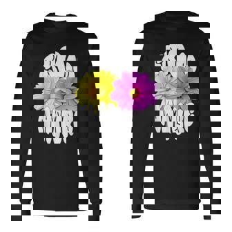 花 可愛い 自然からの贈り物 From Natre 長袖Tシャツ - Kawaiitshirt