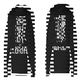 英国国教会 英国国教会 アメリカ国旗 英国国教会パトリオットデザイン 長袖Tシャツ - Kawaiitshirt