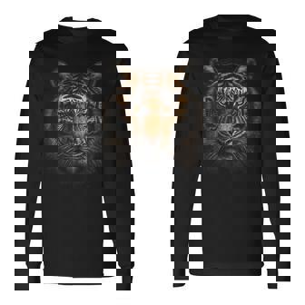 虎のアニマルプリントアート動物愛好家トラ。 長袖Tシャツ - Kawaiitshirt