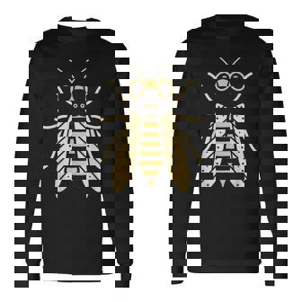 蝉のユーモア シンプルでかわいいミニマリストの昆虫 蝉 長袖Tシャツ - Kawaiitshirt