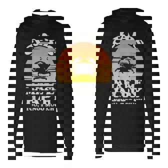 蟹は私を幸せにする カニ服 カニ 長袖Tシャツ - Kawaiitshirt