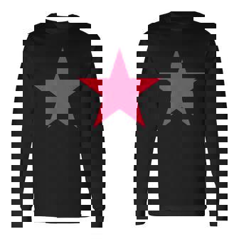 複数の色の風船ガムピンクの星 長袖Tシャツ - Kawaiitshirt