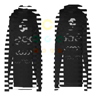 視力検査眼鏡屋面白いレトロヴィンテージ 長袖Tシャツ - Kawaiitshirt