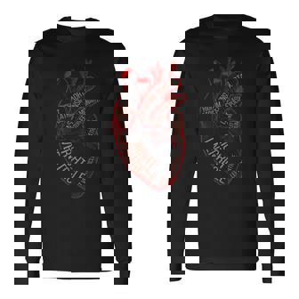 解剖学 心臓 心臓病 看護師 循環器専門医 心電図 循環器学 長袖Tシャツ - Kawaiitshirt