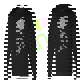 誕生日バルーン付き蛇 長袖Tシャツ - Kawaiitshirt