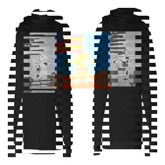 赤身ビーフ パティ赤身ビーフティー デッドリフティングビーフ 長袖Tシャツ - Kawaiitshirt