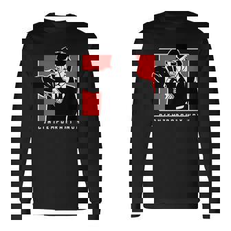 路上の能劇 伝統・現代美術 長袖Tシャツ - Kawaiitshirt