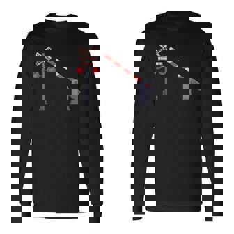 踏切バリアサイン ハロウィン コスチューム Diy 長袖Tシャツ - Kawaiitshirt