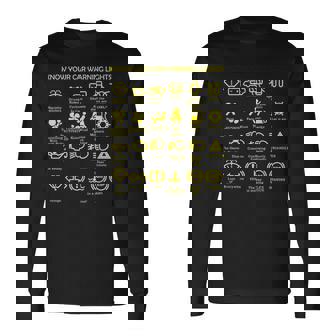 車の警告灯 非常に面白いドライバー 長袖Tシャツ - Kawaiitshirt